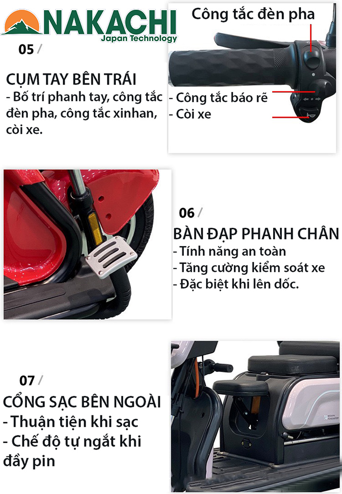 Xe Điện 3 Bánh Nakachi NC-X03